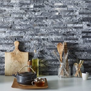 Zeus Split Face Polished Slate Cladding 100x360mm