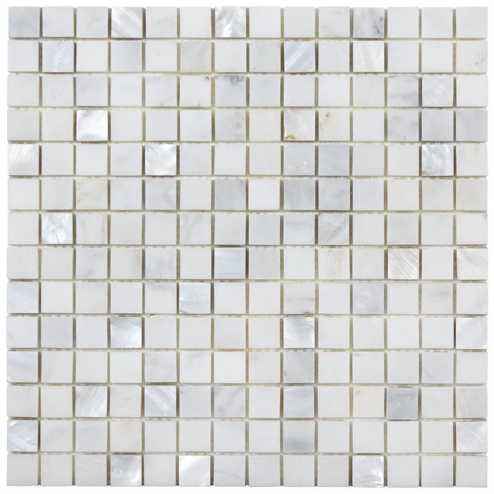 Bari White Marble & Mother of Pearl Mosaic tile