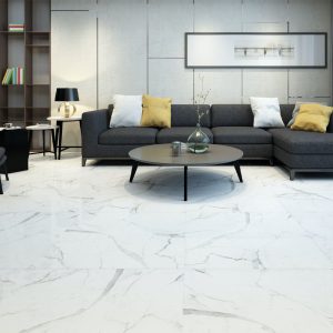 Verona Valletta Statuario Marble Effect Wall & Floor Tile