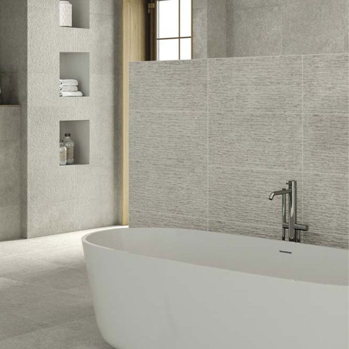 Verona Veronica Dark Grey Linear Décor Wall Tile