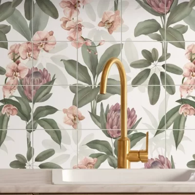 patterned tiles Exotic Paradise 16-Tile Panel